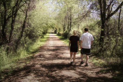 Couple Walking on Path